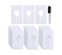 30 Closet Dividers for Hanging Clothes- Rectangle Clothing Size Dividers,1.5X White Closet Divider