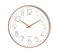 30 CM Silent Non-Ticking Large Decorative Wall Clock Silent Non-Ticking for Kitchen Living Room Bedroom Office (Rose Gold)