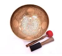 30 cm singing bowls - Medicine Buddha carved mantra Bowls - Tibetan singing bowls set mallet cushion striker - Chakra balance - therapy yoga