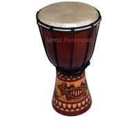 30 cm Tambor Yembé Tallado - Tambor Bongó de áfrica Occidental.