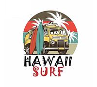 30 cm x 24,7 cm para la playa Hawaii Surf vinilo calcomanía impermeable a prueba de arañazos ventana tabla de Surf