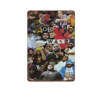 (30 cm x 40 cm) a201 Letrero de metal retro con forma de onda de varilla, póster retro para garaje,