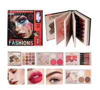 30 Colors Makeup Palette Book Full Face Waterproof Eyeshadow Gloss | Complete Makeup Book Focuses On Sweatproof Ch lusher And Lip Gloss Formulated For Travel And Daily Use