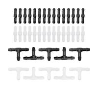 30 Conectores De Manguera De Una Palabra, 10 Conectores De Tres Vías En Forma De T, Autopartes, Accesorios para Tanques De Agua, Accesorios para Mangueras De Rociado De Agua (Negro, Blanco).