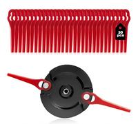 30 cuchillas de repuesto compatibles con desbrozadora con batería Einhell, disco de corte de doble cuchilla, cortabordes de plástico, accesorios Gardener, incluye protección para el suelo
