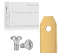 30 cuchillas de repuesto para robot cortacésped Willingood con 30 tornillos para todos los robots cortacésped Husqvarna Automower Gardena cortacésped, cortacésped con hoja de titanio y aleación