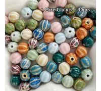 30 cuentas de cerámica vintage aleatorios para hacer joyas - 10 colores , formas irregulares, perfectas para collares, pulseras, aretes y proyectos de manualidades, cerámica de Jingdezhen