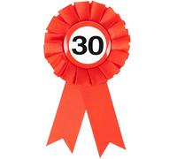 30 cumpleaños decoración insignia señal de tráfico rojo/blanco - Original decoración de cumpleaños 30 para un 30 cumpleaños para hombres o mujeres - Tiwoca
