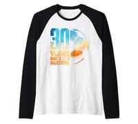 30 Cumpleaños Hombre Mujer Futbolista Fútbol 30 Años Camiseta Manga Raglan