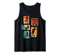 30 Cumpleaños Hombre Mujer Futbolista Fútbol 30 Años Camiseta sin Mangas