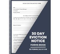 30 Day Eviction Notice Forms Book: Landlord Notice to Vacate & Notice to Quit Templates | 50 Fill-In Forms with Signature & Proof of Service Section | ... Real Estate Investors & Rental Owners