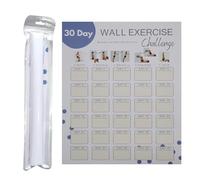 30 Days Wall Fitness Planner | Quick Planning Workout Challenge Log Sheet | Wall Blank Ejercise Planner Poster Suitable For Youth Women Teenagers Men