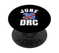 30 de junio Independencia de la RDC República Democrática del Congo PopSockets PopGrip Adhesivo