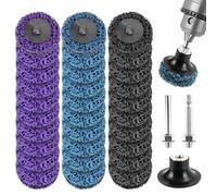 30 discos de lijado CSD de 50 mm, accesorio de lijado para destornillador inalámbrico, disco de limpieza basto, juego de discos de limpieza para taladro para eliminar pintura, óxido, oxidación