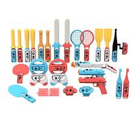 30 en 1 Switch Juego de Sport Kit de Accesorios Bundle Compatible con Switch/OLED NS Sport para la Familia Juegos Interactivos (Controller Grip, Game Gun, Racing Wheel,Tennis Racket )