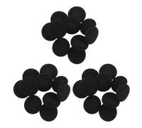 30 esponjas protectoras para auriculares, suaves y negras, de 5 cm.
