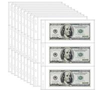 30 File Pages for Banknotes - 10 Sheets Acid-Free Protective Sleeves for Banknotes Stamps and Coupons IN02050