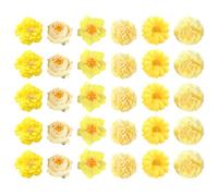 30 Flores Artificiales Amarillas, Accesorios De Material Hechos A Mano, Flores De Decoración De Postres Para Pasteles, Flores Falsas Para Fiestas De Bodas, Aptas Para Sala De Estar Y Dormitorio.