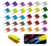 30 Fusibles para Automóvil, 1 Extractor De Fusibles para Automóvil, Minifusibles De Cuchilla, Fusibles De Cuchilla Pequeños para Automóvil, 2A, 3A, 5A, 7.5A, 10A, 15A, 20A, 25A, 30A, 35A, 40A