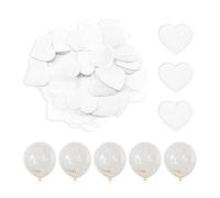 30 g de confeti de amor blanco y 5 globos transparentes, confeti, decoración de mesa, artículos para fiestas