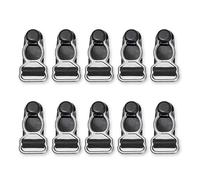 30 ganchos de plástico negro de 0.47 pulgadas para liguero, extremos de tirantes, medias y medias (0.47 pulgadas, negro)