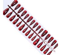 30 gatos Eye Press en las uñas almendra/cuadrado corto/ataúd falso acrílico falso palo pegamento Kits palo clavo