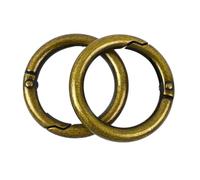 30 Hebillas de Metal con Resorte y Anillo tórico for Correas, mosquetón Redondo Que se Puede Abrir, Bolsa, Abrazadera de conexión, Gancho a presión, Accesorios for llaveros.(Bronze,20mm)