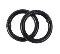 30 Hebillas de Metal con Resorte y Anillo tórico for Correas, mosquetón Redondo Que se Puede Abrir, Bolsa, Abrazadera de conexión, Gancho a presión, Accesorios for llaveros.(Black,20mm)