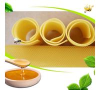 30 hojas de base de cera de abeja para aplicación de marcos de colmenario y operaciones de fabricación de velas, 19,5 cm x 33 cm