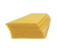 30 hojas de cera de abeja natural para hacer velas para placas de cera con textura de panal de abeja, 415 x 195 mm para apicultura