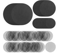 30 hojas de fieltro filtrante para maceteros - Diámetro 10/16/20 cm + 30 unidades de rejilla para macetas de 10 cm, rejilla de drenaje, fieltro de separación permeable para insectos, pudrición de