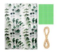 30 Hojas De Papel De Regalo Para Bodas, 1 Rollo De Cordel, 1 Hoja De 204 Pegatinas Circulares, Papel De Seda Para Manualidades, Papel De Regalo Con Estampado De Hojas, Dibujos Para Imprimir