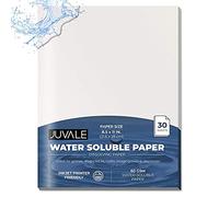 30 hojas de papel soluble en agua, tamaño carta, apto para impresoras (21,6 x 28 cm)