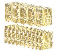 30 hojas de pegatinas de letras doradas grandes, pegatinas de números de letras brillantes doradas para álbumes de recortes, diarios, cuadernos, etiquetas para envolver álbumes de fotos