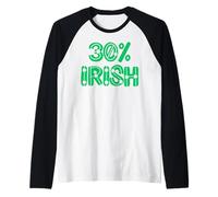 30% Irlandés Treinta 30% Irlanda Hombres Mujeres & niños Camiseta Manga Raglan