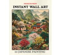 30 Japanese Painting Wall Art Prints Instant Wall Art for Home Decor : Ready to Frame Artwork Collection