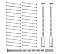 30 Juegos de Tornillos de Manija de Puerta, M4 Tornillos y Tuercas Manguitos de Fijación para Manijas de Puertas, Tornillo de Conexión para Fijación de Manija Gabinetes Cajones