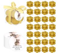 30 juegos de velas de oso para baby shower, velas pequeñas de burbujas, recuerdos de baby shower para invitados, velas de té a granel con elegantes cintas, tarjetas, regalos, decoración de fiesta