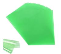 30 Láminas de PVC Translúcido Flexible, Tamaño A4 30x21 cm, 0,3 mm de Grosor - Para Manualidades, Proyectos de Bricolaje, Decoración de Ventanas y Exposiciones (Verde)