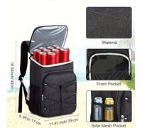 30 latas de mochila refrigerada de gran capacidad, bolsa térmica para almuerzo, ideal para camping, picnic, y oficina | Mochila de viaje aislante, bolso térmico, regreso