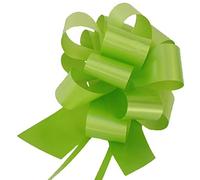 30 lazos autoajustables de 3 cm para coches, casas, bodas, bautizos, graduaciones, comuniones, etc.10 cm de cinta fina de color verde manzana.