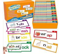 30 Leer Y Rimar Flip Libros, La Lectura Y La Palabra De Rima para Niños De 3-6 Años, Sight Word Flash Cards, Palabras En Inglés Juego De Ortografía, Aprender A Leer Libro De Fonética (A)