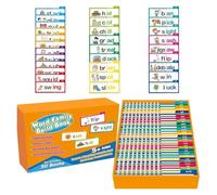 30 libros con solapa para leer y rimar, tarjetas flash para familias de palabras, libro con tapa de lectura, tarjetas de memoria de letras, juegos de lectura educativos