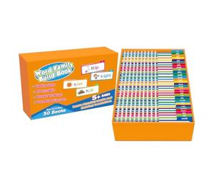 30 Libros de Flip y Rimas para Leer, Kit de Construcción de Familias de Palabras con 287 Palabras y Tarjetas de Fonemas ABC, Juguete Educativo Interactivo para Preescolares Enseñanza en Salas de Clase