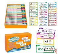 30 libros de lectura y rima, libro para construir familias de palabras, libro de actividades de lectura y rima, libro interactivo de fonética para desarrollar vocabulario y fluidez de lectura (1set