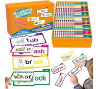 30 libros de lectura y rima, tarjetas flash de familias de palabras, tarjetas flash de vocabulario ABC para educación, lectura, interacción, tarjeta flash de palabras a la vista para niños pequeños y