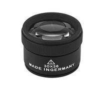 30 Lupas de joyería con lentes ópticos y herramienta de inspección para sellos, piezas o colección, bolsillo óptico lupa de aumento ideal para monedas, sellos, joyas y relojes