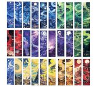 30 marcadores de con tema de pintura óleo, ayudas de lectura, marcadores de páginas de libros, separadores de páginas, regalo para amantes de los libros, escritores, regalo para lectores