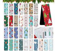 30 marcadores de Navidad, marcadores magnéticos, marcadores magnéticos, multicolor, lindo, juego de marcapáginas, marcadores magnéticos para estudiantes, escuela, hogar, lectura, oficina(A)