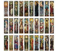 30 marcapáginas de papel con temática de tarot de 6 x 1.5 pulgadas, separador de páginas para amantes de los libros, lectores, escritores, profesores, estudiantes